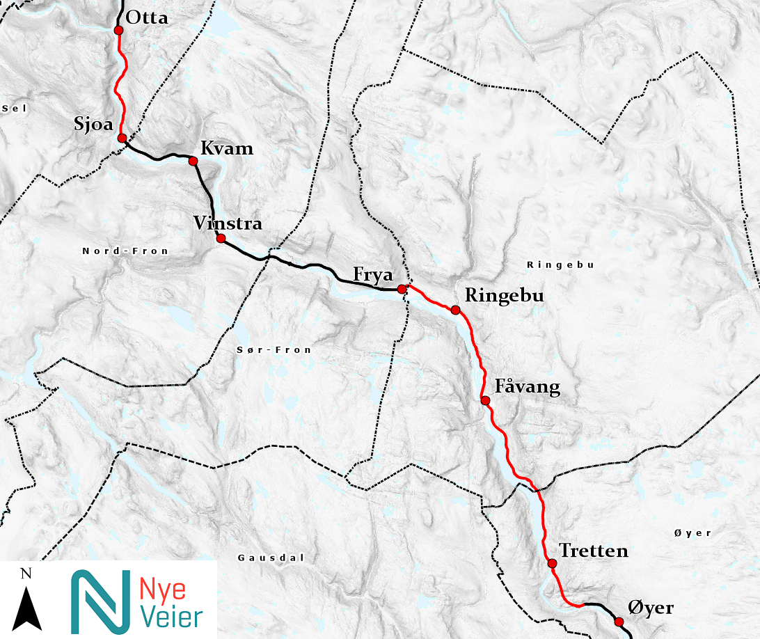 Ny E6 Øyer-Otta - Sel Kommune